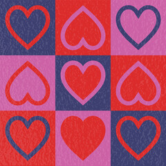 Wall Mural - retro style background with heart. design for valentine’s day, mother’s day and women’s day. vector 