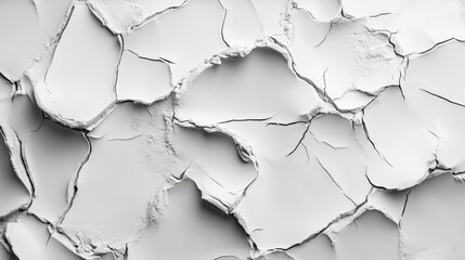 Poster - Abstract Textured Background with Cracked White Surface Featuring Unique Patterns and Details Suitable for Various Artistic and Design Applications