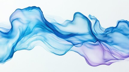 Poster - Ethereal Abstract Swirling Waves of Blue and Purple Smoke on a Light Background, Ideal for Creative Projects, Website Designs, and Art Prints