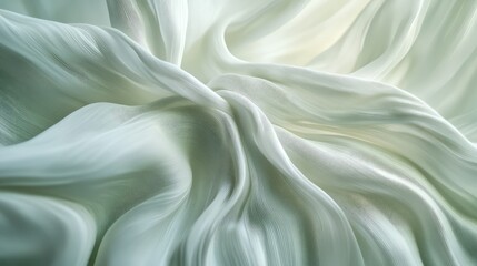 Poster - Abstract fabric texture showcasing smooth flowing lines and soft folds in subtle pastel colors, perfect for backgrounds, wallpapers, or artistic designs that evoke elegance and tranquility.
