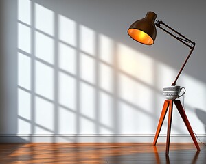 Aufkleber - Modern lamp, cup, sunlight, room