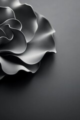 Poster - This high-end floral artwork features abstract monochrome roses with softly blurred glowing edges, enhancing the depth and luxury of the minimalist design. Ideal for modern decor