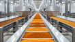 © javu - food technology concept, Automated spice blending facility with vibrant spices on conveyor belts