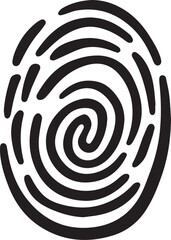 Poster - fingerprint icon. Simple vector illustration. Unique Fingerprint Identification System Illustration