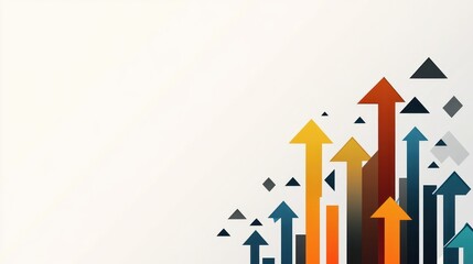 Poster - Abstract upward trend graphic design