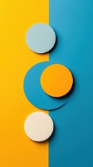 Poster - Vibrant Abstract Composition with Colorful Overlapping Circles, Modern Design Concept
