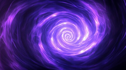Poster - Purple energy spiral effect expanding into deep dark space with abstract flowing texture