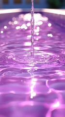 Poster - Purple water splash, outdoor basin