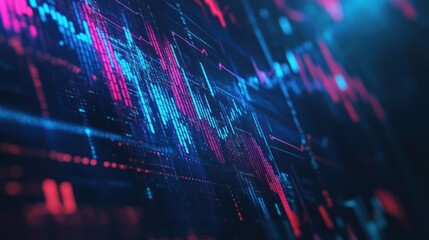 Poster - Abstract financial data display