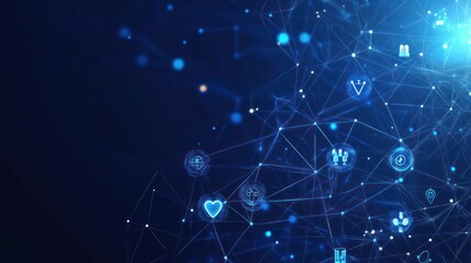 Poster - Abstract medical network background