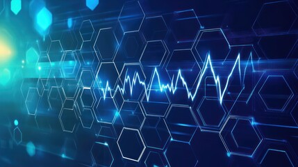 Poster - Abstract digital graphic of data flow. Stock photo for technology, business, and design presentation