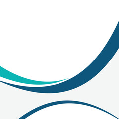 Wall Mural - blue wave curve abstract background