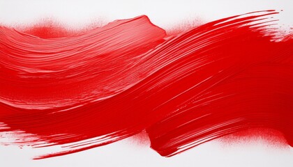 Wall Mural - red paint stroke white background texture design