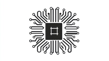 Poster - Circuit Board Icon Graphic