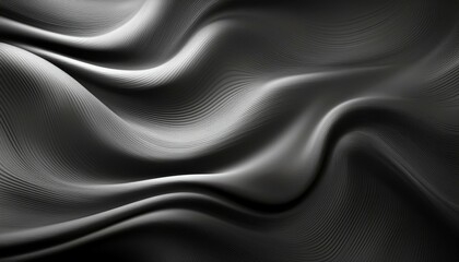 Wall Mural - silver fabric flowing dark background abstract design website banner