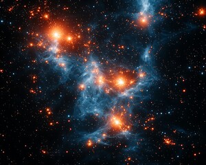 Aufkleber - Space Nebula Cluster