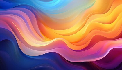 Wall Mural - vibrant and smooth abstract background with a color gradient featuring blue yellow orange pink purple and peach