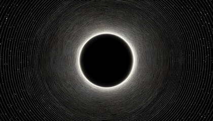 Wall Mural - black hole on black background gradient grain noise texture space backdrop