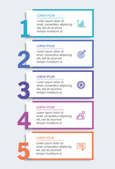 Wall Mural - business vector infographic template with 5 options or steps. can be used for workflow layout, diagr
