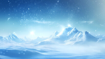 Wall Mural - celebrating the arrival new year with a sparkling blue background. happy new year banner