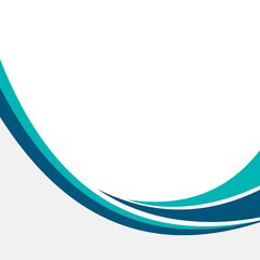 Wall Mural - blue wave curve abstract background