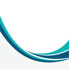 Wall Mural - blue wave curve abstract background