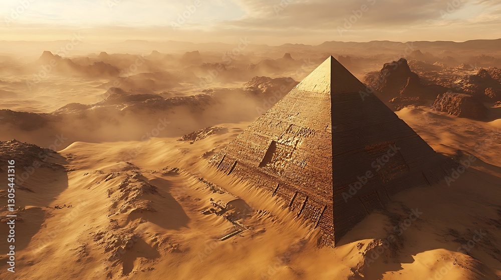 Aerial shot of giza pyramids and sphinx in egypt desert high resolution ...
