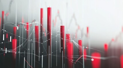 Poster - Abstract data visualization, financial chart, dynamic display, future technology, suitable for stock photography