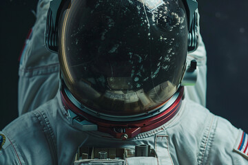 Poster - Cosmonaut in a protective suit made generative AI technology