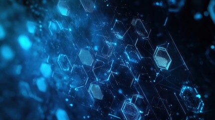 Poster - Abstract technology digital network background.  Possible use Stock photo