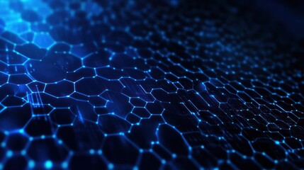 Poster - Abstract hexagonal network digital background