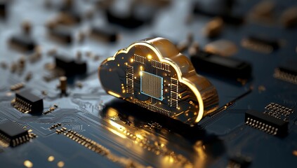 Poster - Creative Cloud Computing Illustration features a 3D high-quality resolution design that is simple, subtle, and modern, suitable for icons, backgrounds, e-learning, advertisements, and banners