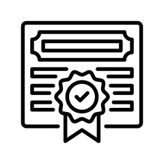 Poster - Certificate line icon. Universal creative premium symbol. Vector sign icon logo template. Vector illustration