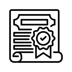 Poster - Certificate line icon. Universal creative premium symbol. Vector sign icon logo template. Vector illustration