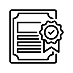 Poster - Certificate line icon. Universal creative premium symbol. Vector sign icon logo template. Vector illustration