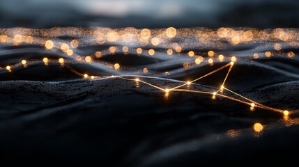 Poster - A quantum computing system's abstract technology background features a cyber network grid and interconnected particles, along with artificial neurons and global data connections
