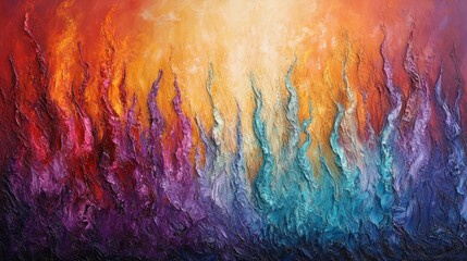 Poster - Vibrant colors blending together to create a dynamic artwork