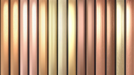Poster - Vertical Metallic Panels with Varying Colors and Light Reflections