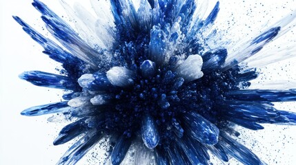 Poster - A stunning artistic representation of an exploding crystal formation