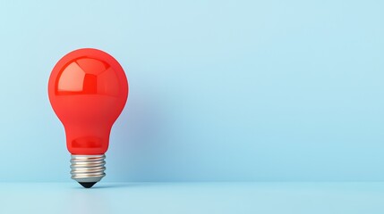 Poster - Creative Red Light Bulb Symbolizing Innovation and High-Tech Business Solutions