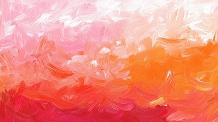 Poster - Abstract artistic colorful brushstroke painting of different warm colors