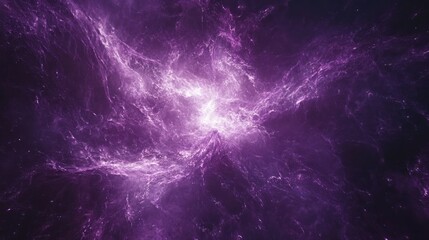 Poster - A vibrant purple nebula depicts an interstellar cosmic scene