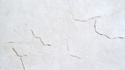 Poster - Smooth White Cement Texture with Cracks on Background Surface Ideal for Design Projects