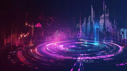 Poster - Digital Visualization Depicting Technological Data And Information