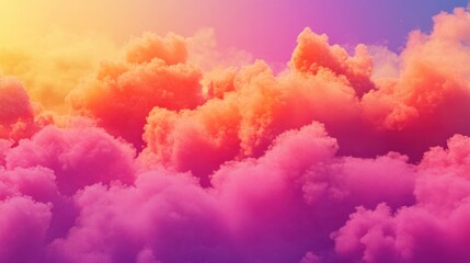 Poster - Vibrant clouds in a gradient of warm and cool colors