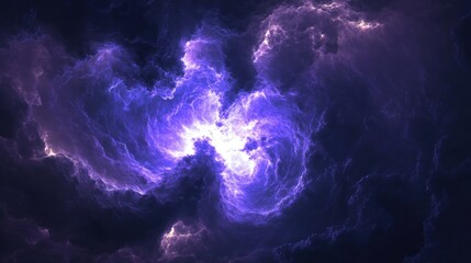 Poster - Purple and blue swirling clouds create a beautiful ethereal background