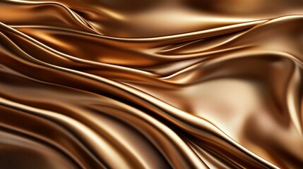 Poster - The draped silk fabric shows its rich gold and bronze colors