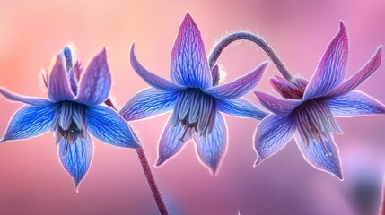 Poster - Delicate Flowers Blooming in the Garden Displaying a Gorgeous Color