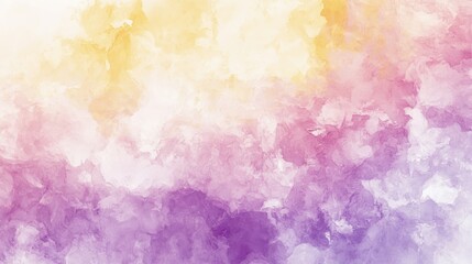 Poster - Colorful watercolor background showcasing blended purple pink and yellow shades