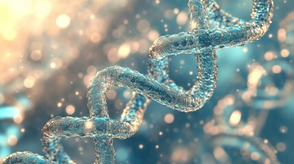 Poster - A Close Up View of a Detailed DNA Strand
